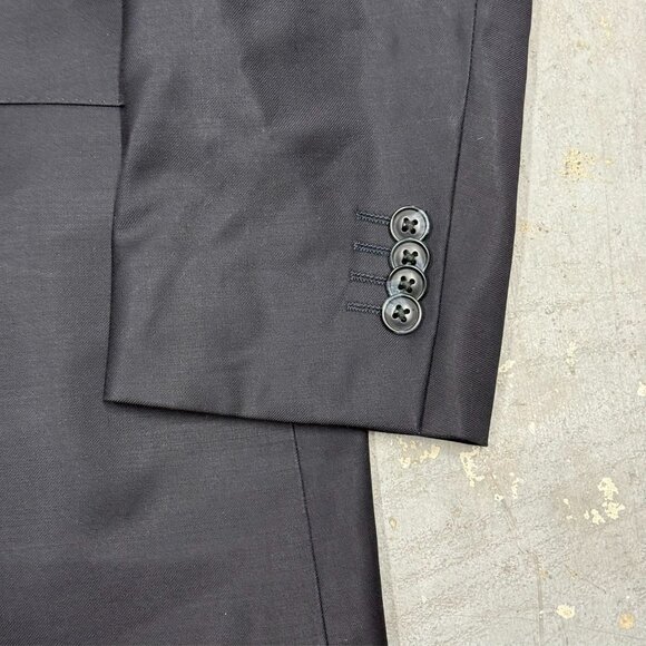 Strada Italy Blazer Comero Super 120's Wool Sport Coat Blue 42S - Picture 4 of 10